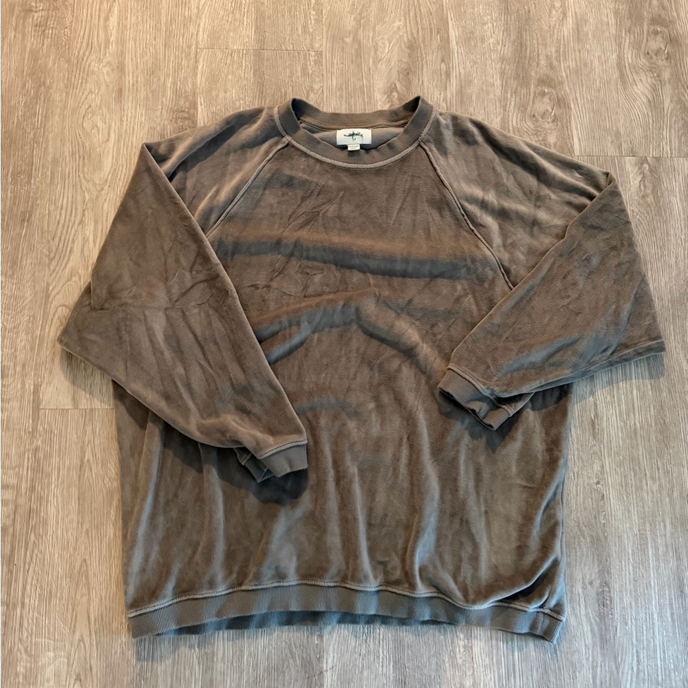 aerie velvet oversized crewneck